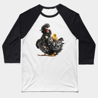 Piggy Back - Chick Baseball T-Shirt